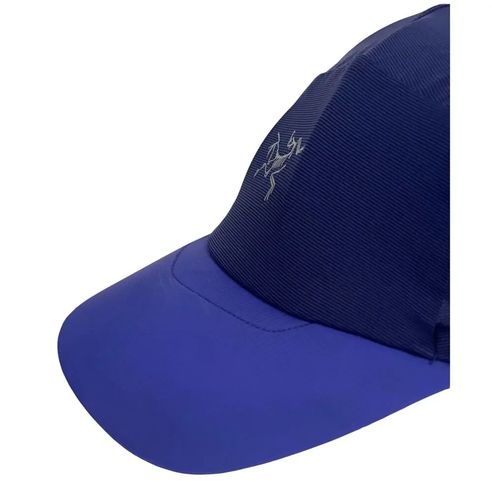 Arctery Motus Hat Cap Royal Blue Hiking Running Lightweight Cinch Strap Stretch